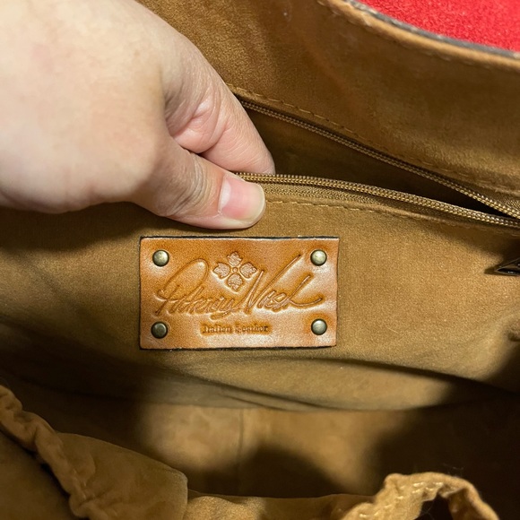 Patricia Nash Braidi red messenger crossbody bag - Picture 5 of 11